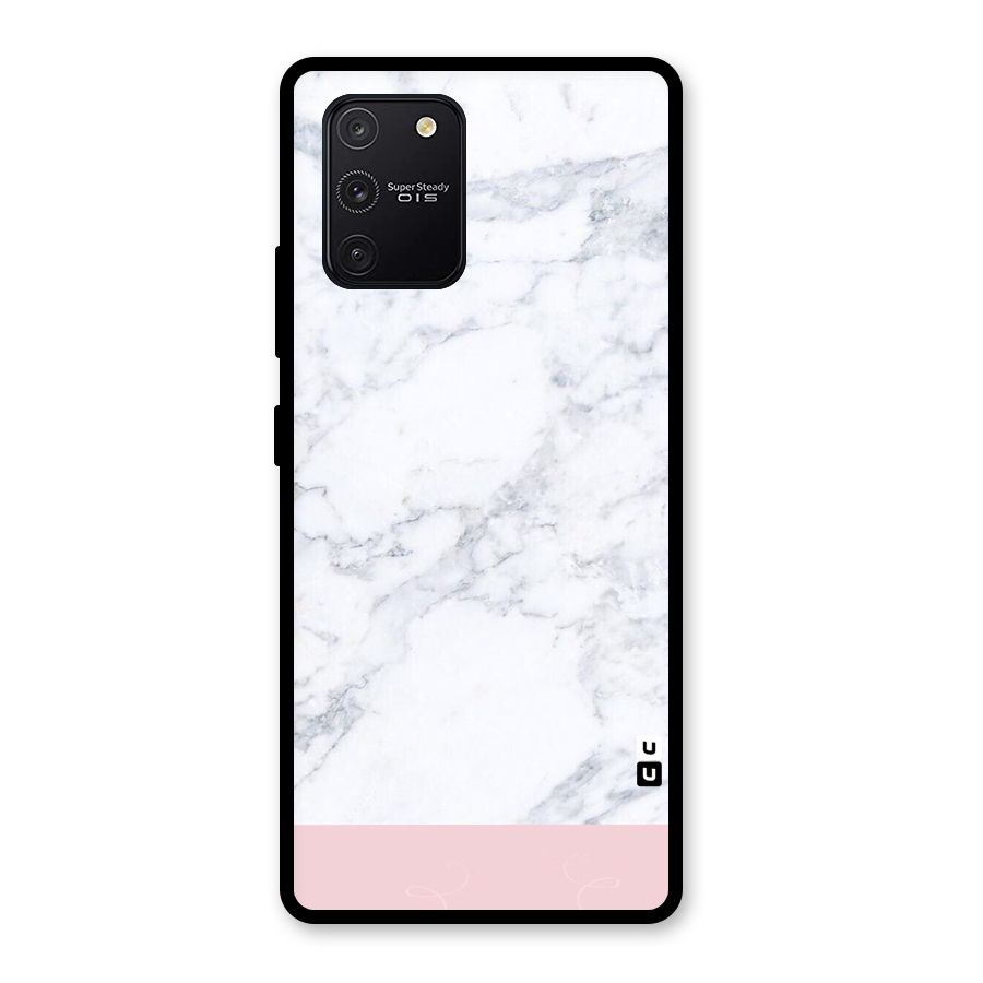 Pink White Merge Marble Glass Back Case for Galaxy S10 Lite