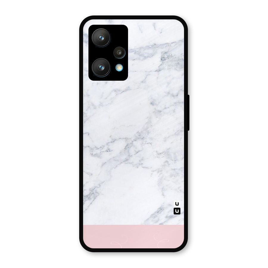 Pink White Merge Marble Metal Back Case for Realme 9 Pro Plus 5G