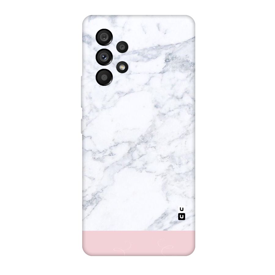 Pink White Merge Marble Original Polycarbonate Back Case for Galaxy A53 5G