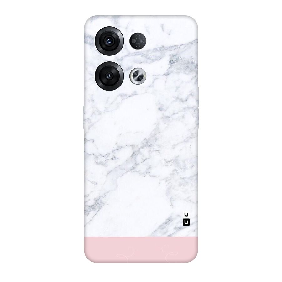 Pink White Merge Marble Original Polycarbonate Back Case for Oppo Reno8 Pro 5G