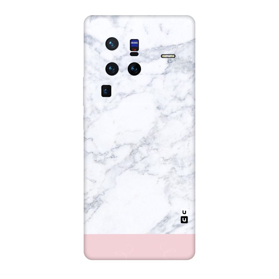 Pink White Merge Marble Original Polycarbonate Back Case for Vivo X80