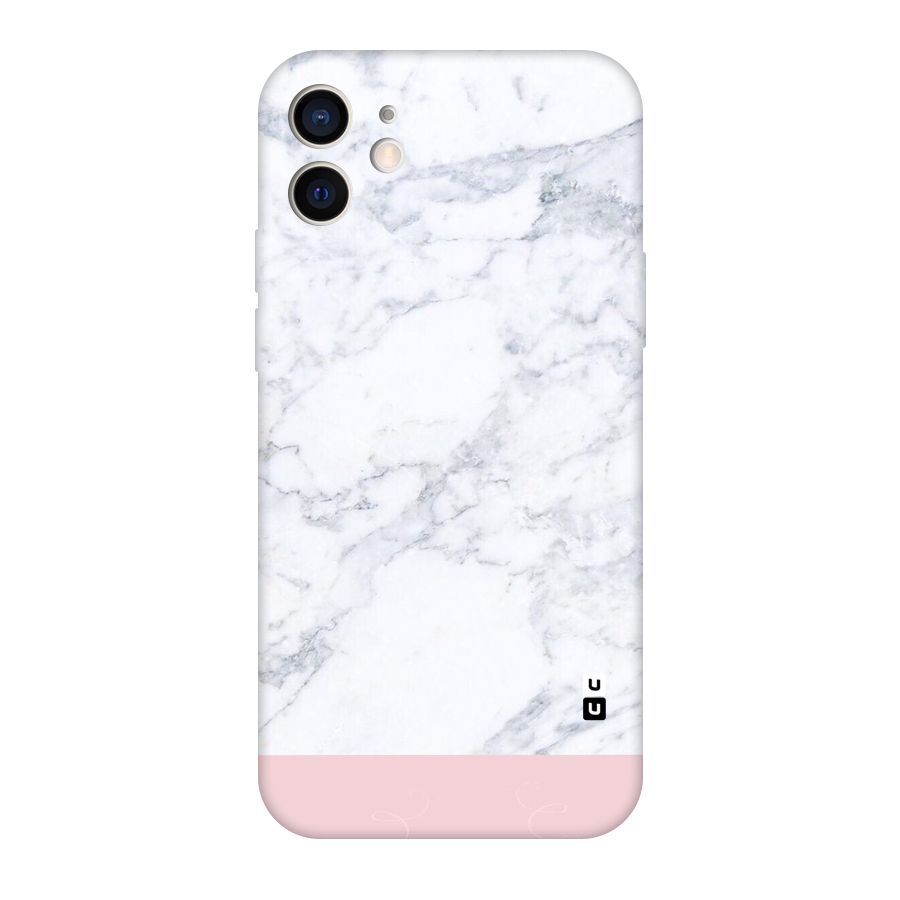 Pink White Merge Marble Original Polycarbonate Back Case for iPhone 12