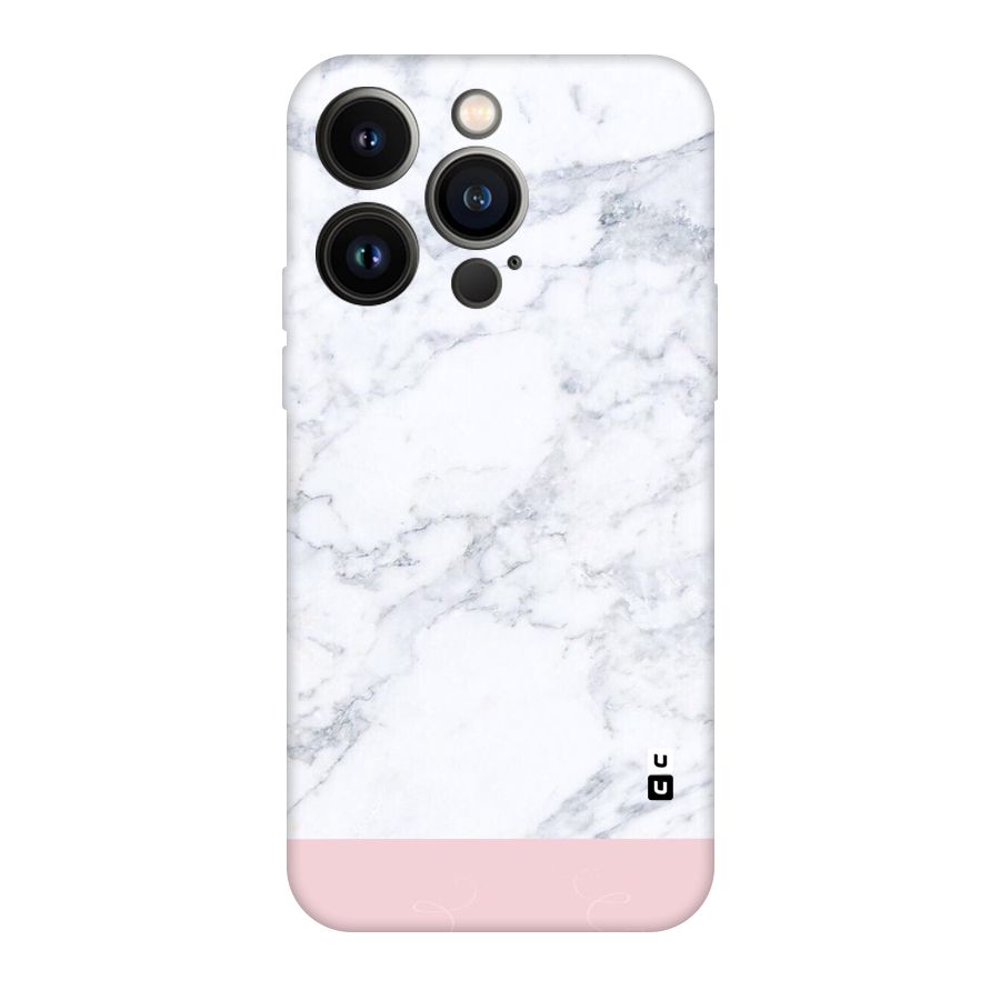 Pink White Merge Marble Original Polycarbonate Back Case for iPhone 14 Pro