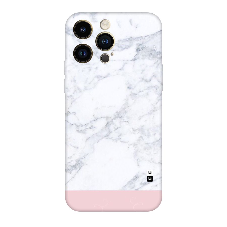 Pink White Merge Marble Original Polycarbonate Back Case for iPhone 14 Pro Max