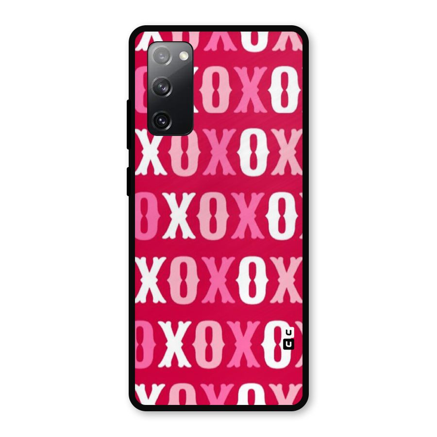 Pink White Xoxo Metal Back Case for Galaxy S20 FE 5G