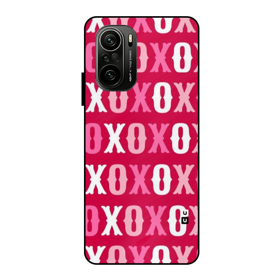 Pink White Xoxo Metal Back Case for Mi 11X Pro