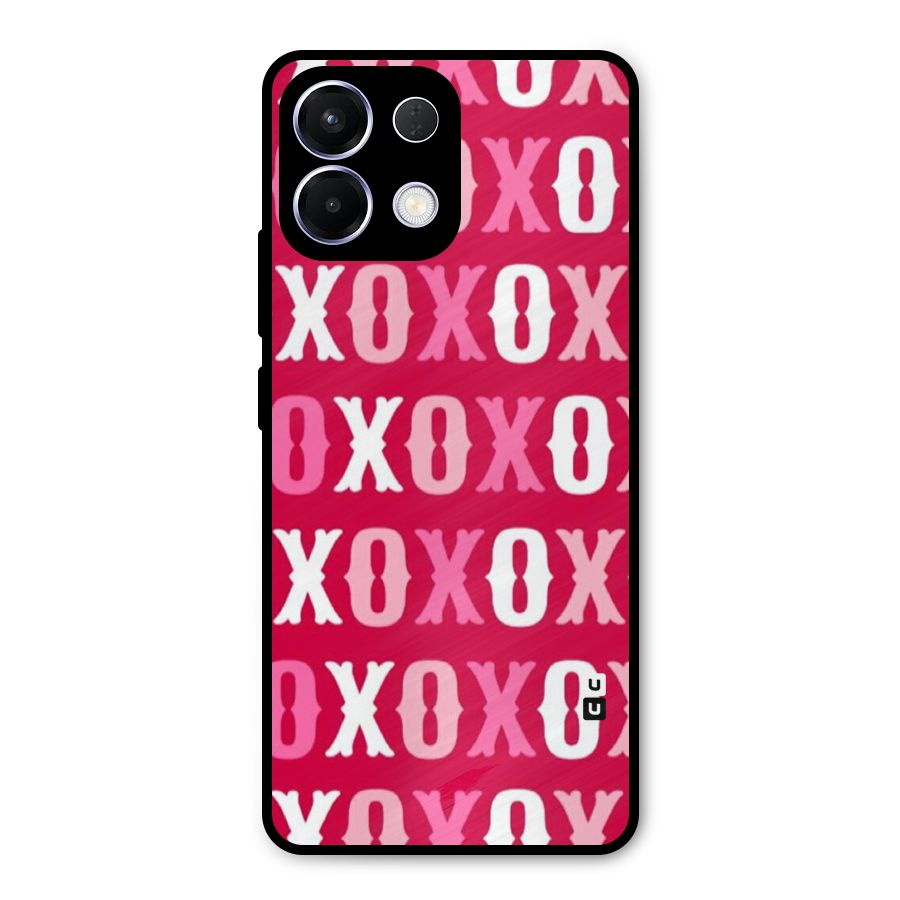 Pink White Xoxo Metal Back Case for Oppo K13
