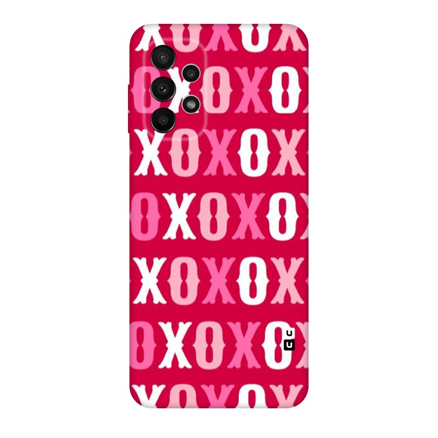 Pink White Xoxo Original Polycarbonate Back Case for Galaxy A23