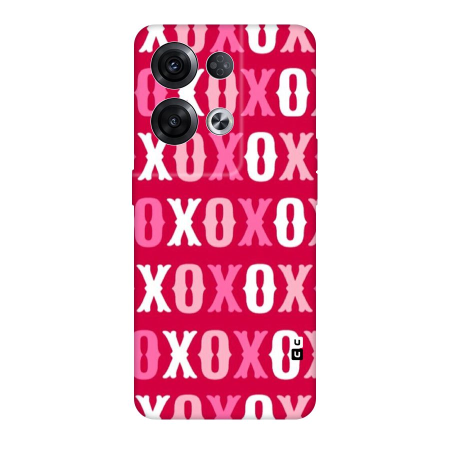 Pink White Xoxo Original Polycarbonate Back Case for Oppo Reno8 Pro 5G