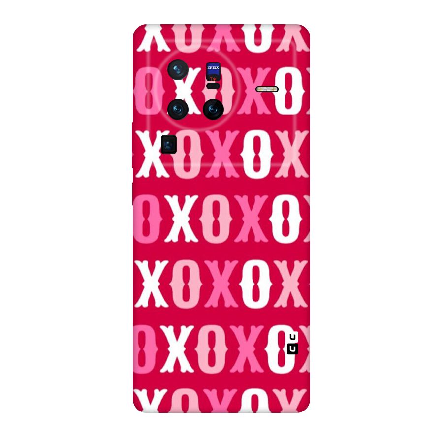 Pink White Xoxo Original Polycarbonate Back Case for Vivo X80