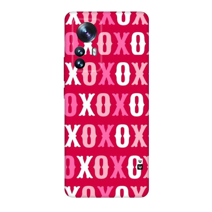 Pink White Xoxo Original Polycarbonate Back Case for Xiaomi 12 Pro