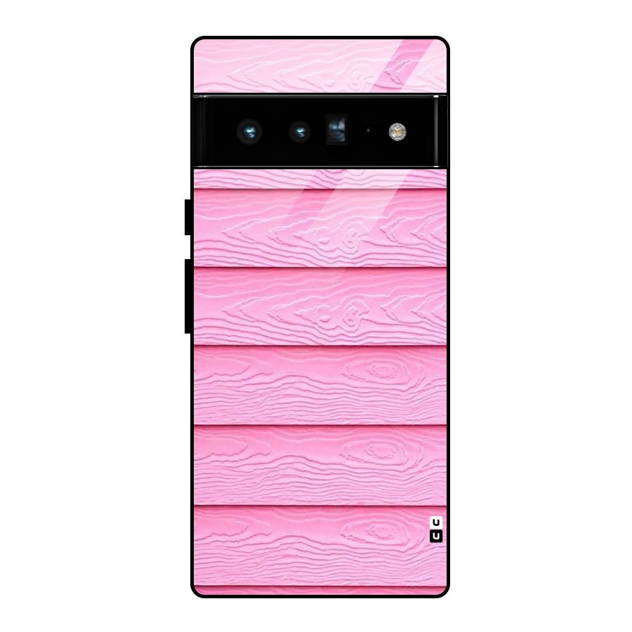 Pink Wood Glass Back Case for Google Pixel 6 Pro