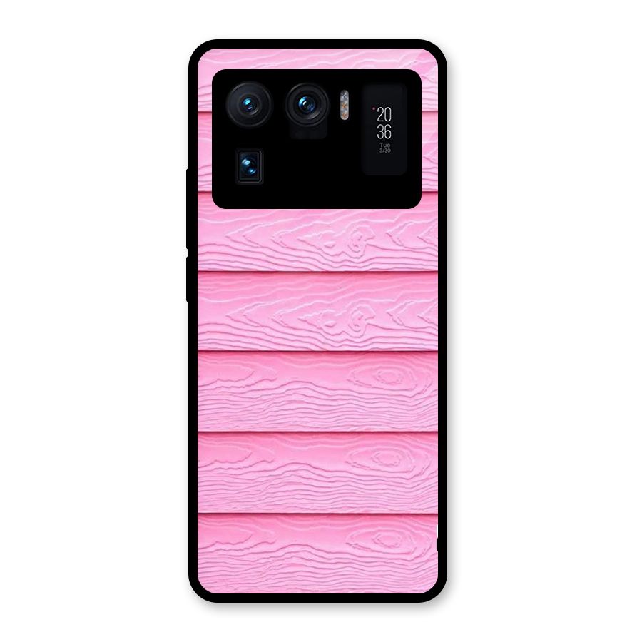Pink Wood Glass Back Case for Mi 11 Ultra