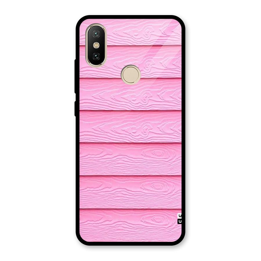Pink Wood Glass Back Case for Redmi A2