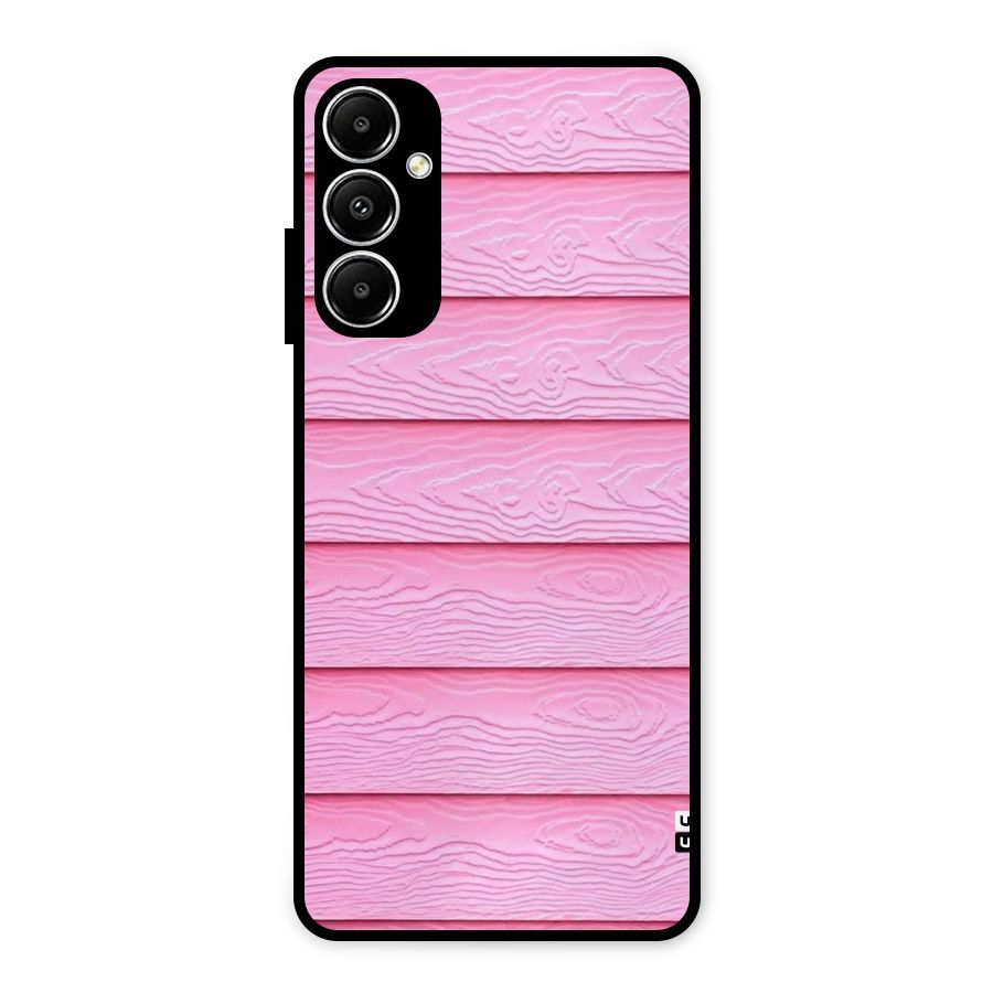 Pink Wood Metal Back Case for Galaxy A05s