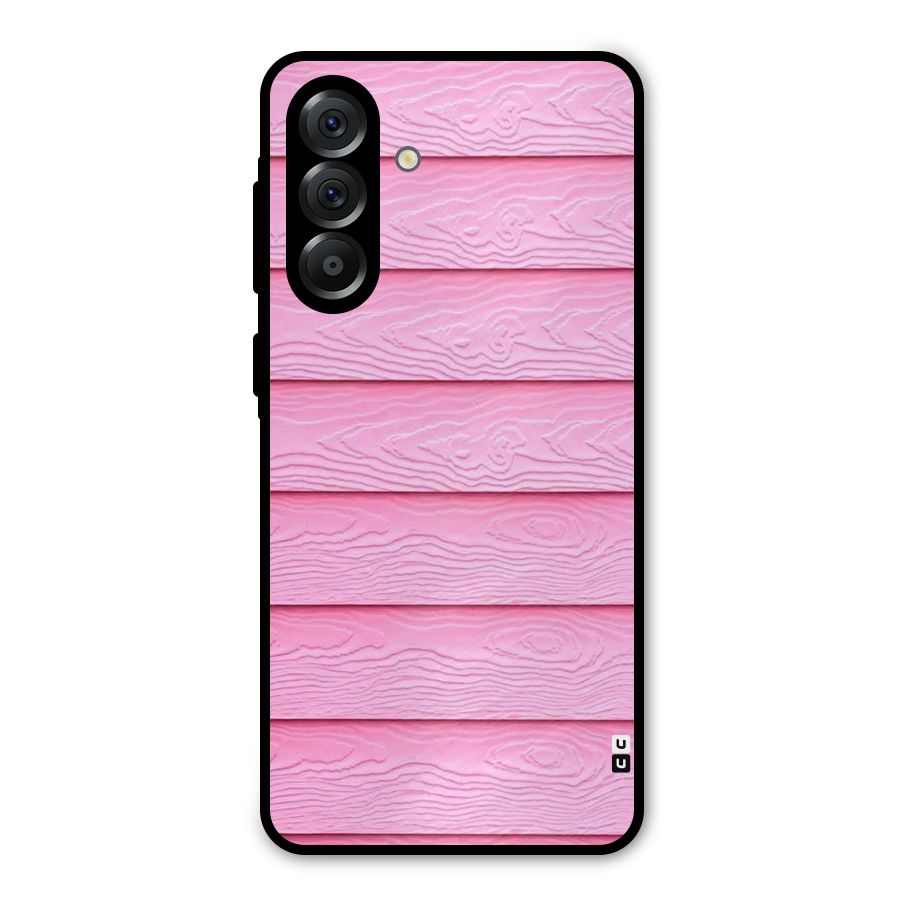Pink Wood Metal Back Case for Galaxy A36