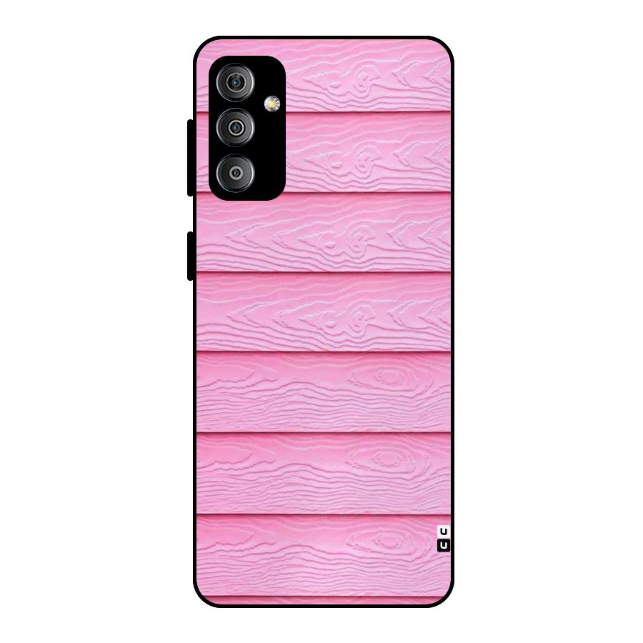 Pink Wood Metal Back Case for Galaxy F23