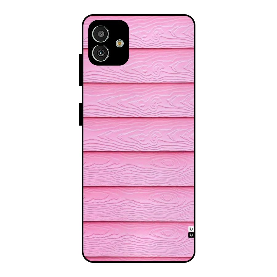 Pink Wood Metal Back Case for Galaxy M13 5G