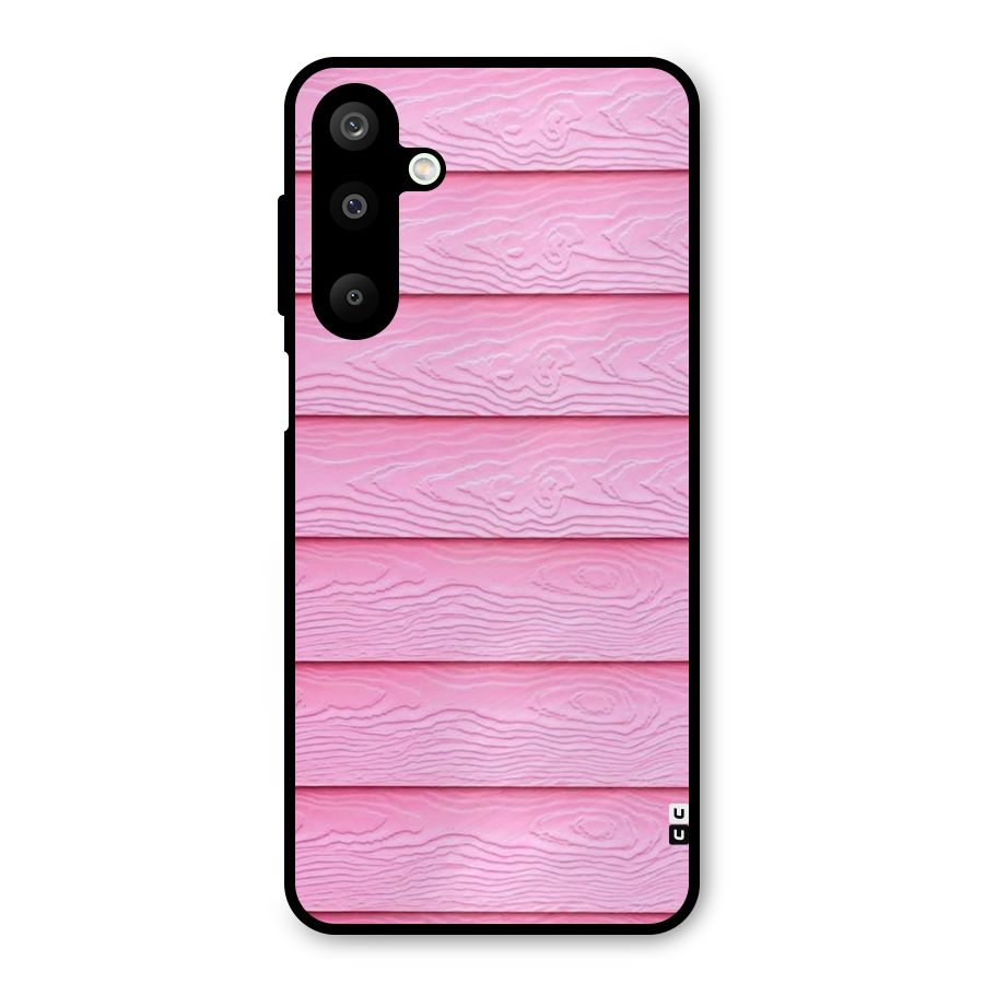 Pink Wood Metal Back Case for Galaxy M16
