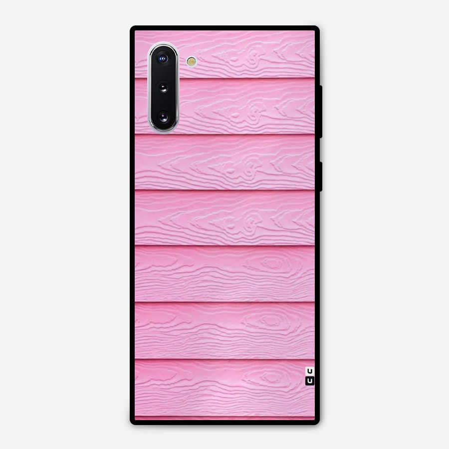 Pink Wood Metal Back Case for Galaxy Note 10