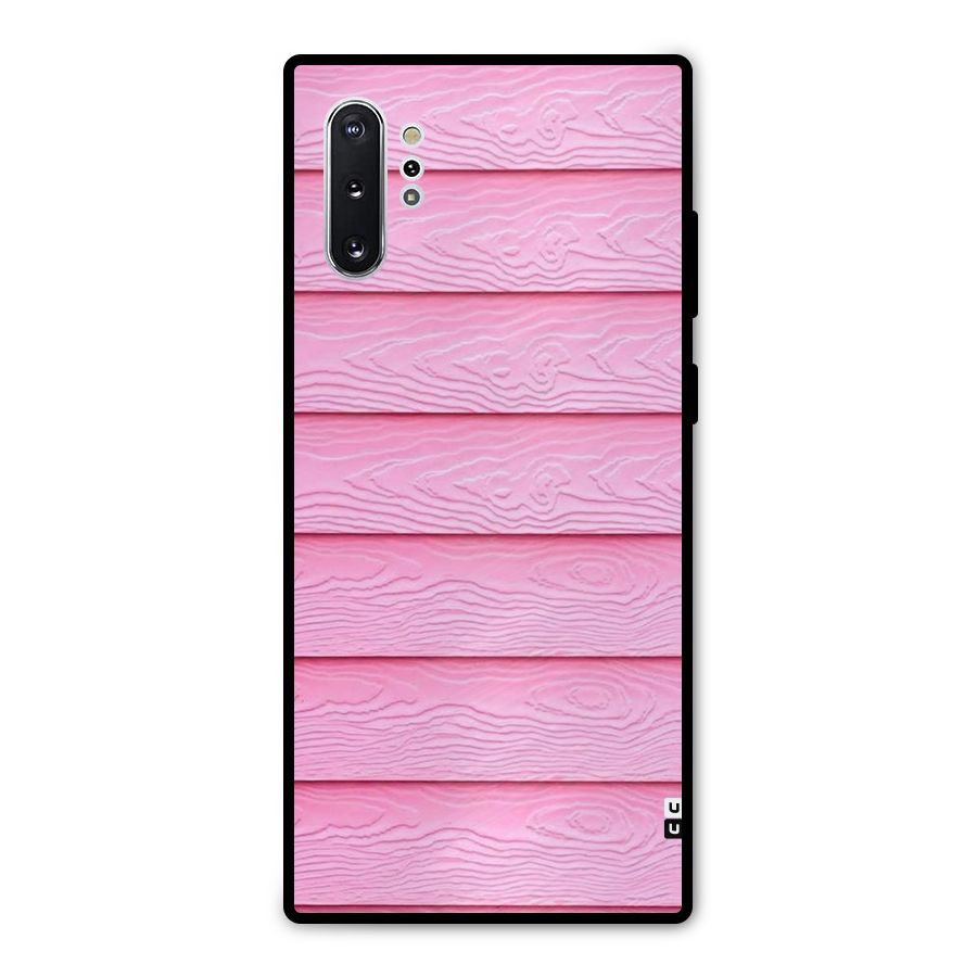 Pink Wood Metal Back Case for Galaxy Note 10 Plus