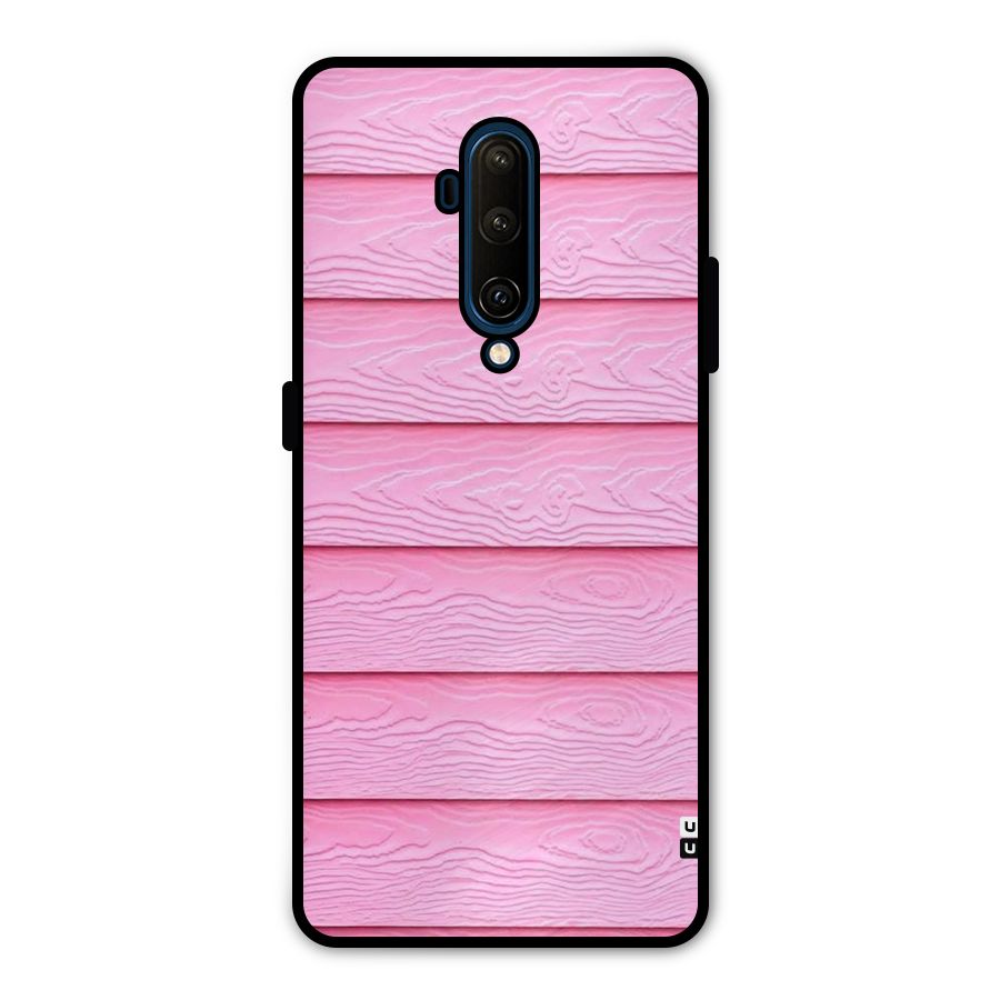 Pink Wood Metal Back Case for OnePlus 7T Pro