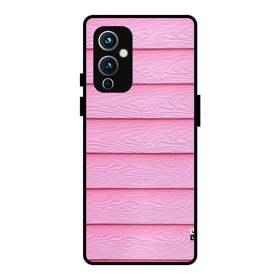 Pink Wood Metal Back Case for OnePlus 9