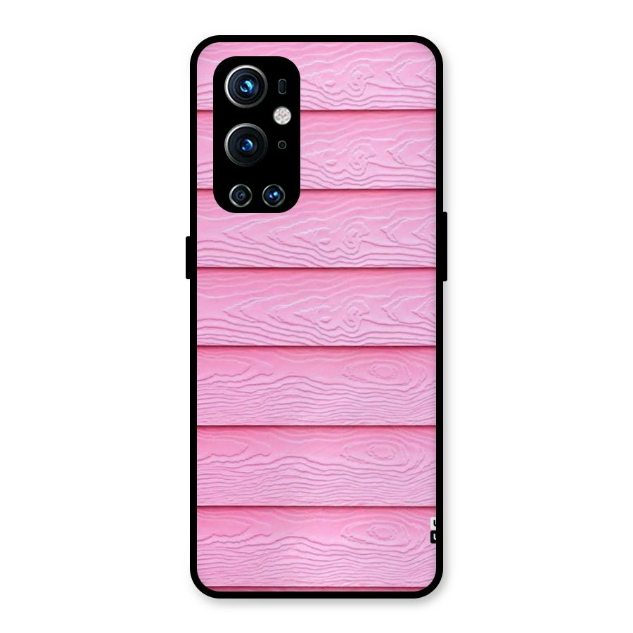 Pink Wood Metal Back Case for OnePlus 9 Pro