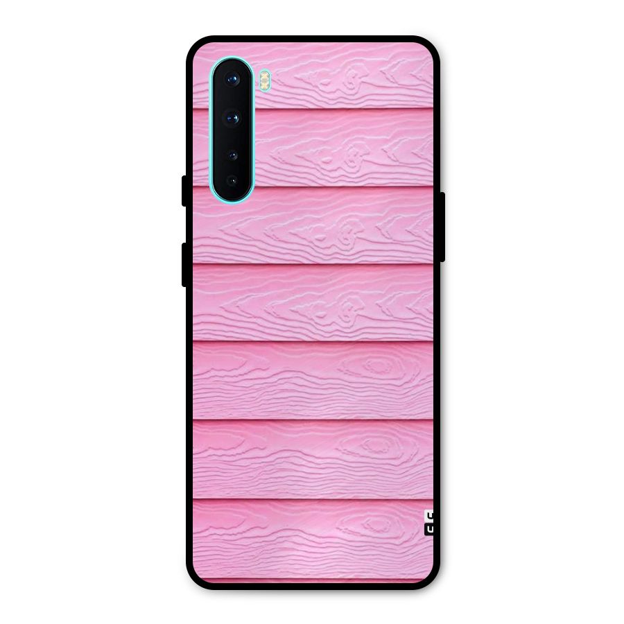 Pink Wood Metal Back Case for OnePlus Nord