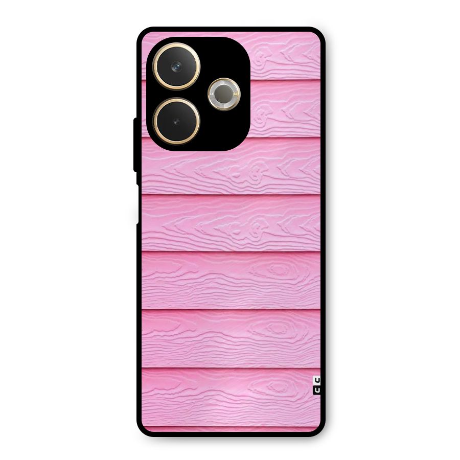 Pink Wood Metal Back Case for Oppo A5 Pro