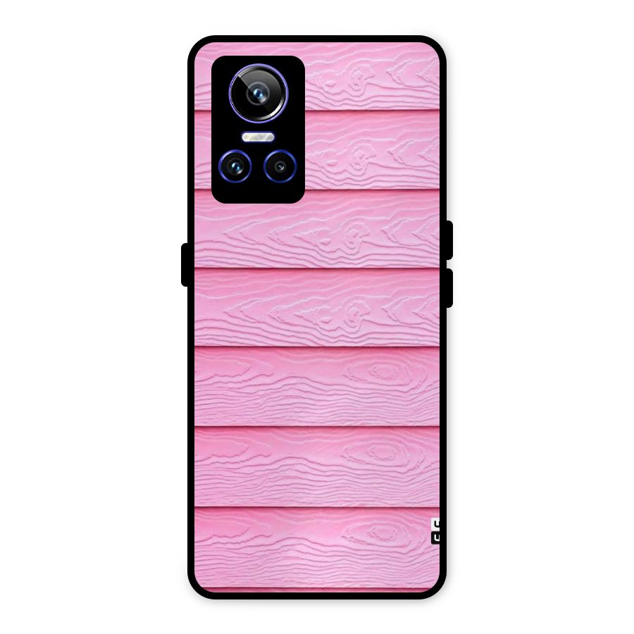 Pink Wood Metal Back Case for Realme GT Neo 3