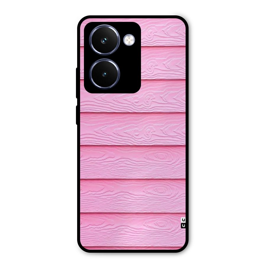 Pink Wood Metal Back Case for Realme P3 Ultra