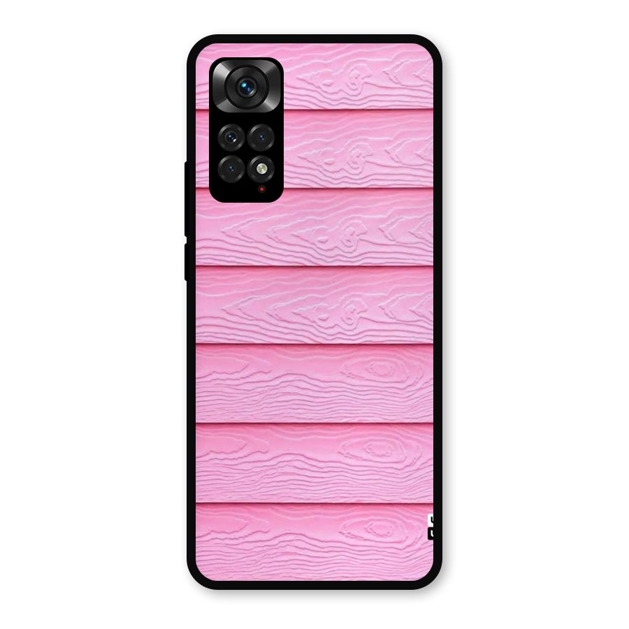 Pink Wood Metal Back Case for Redmi Note 11s