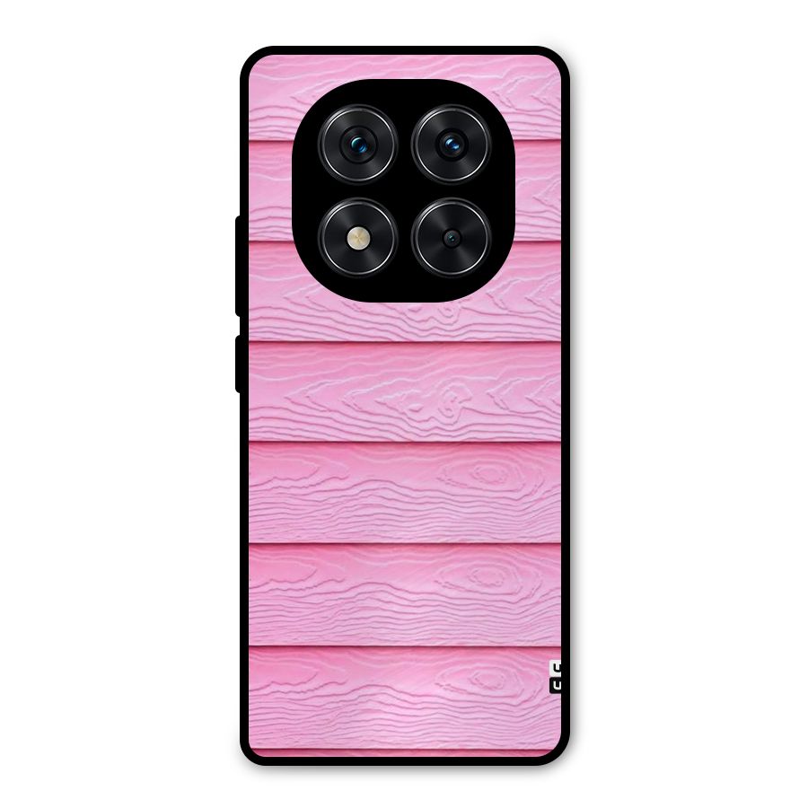Pink Wood Metal Back Case for Redmi Note 14 Pro 5G