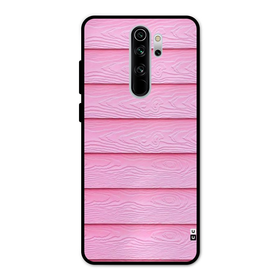 Pink Wood Metal Back Case for Redmi Note 8 Pro