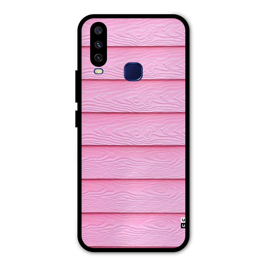 Pink Wood Metal Back Case for Vivo Y15
