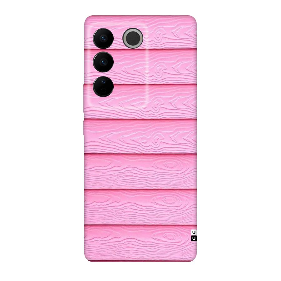 Pink Wood Original Polycarbonate Back Case for Vivo V27