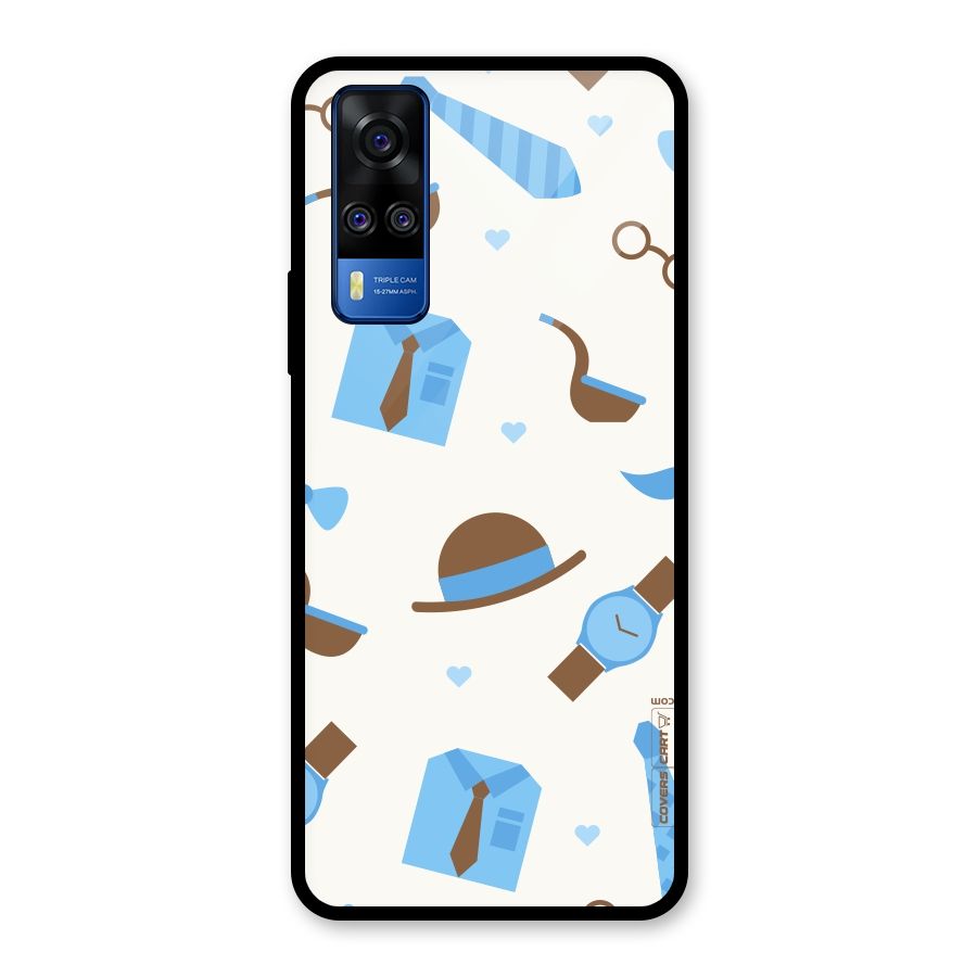 Pipe Hat Watch Pattern Glass Back Case for Vivo Y31