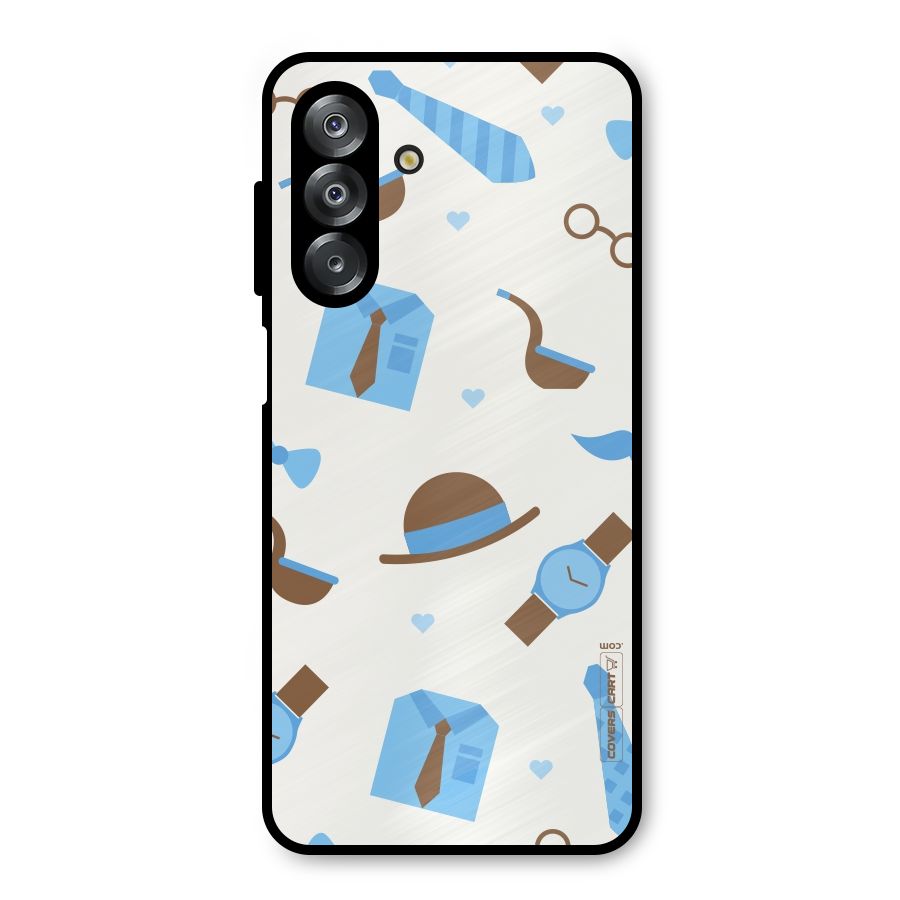 Pipe Hat Watch Pattern Metal Back Case for Galaxy A26