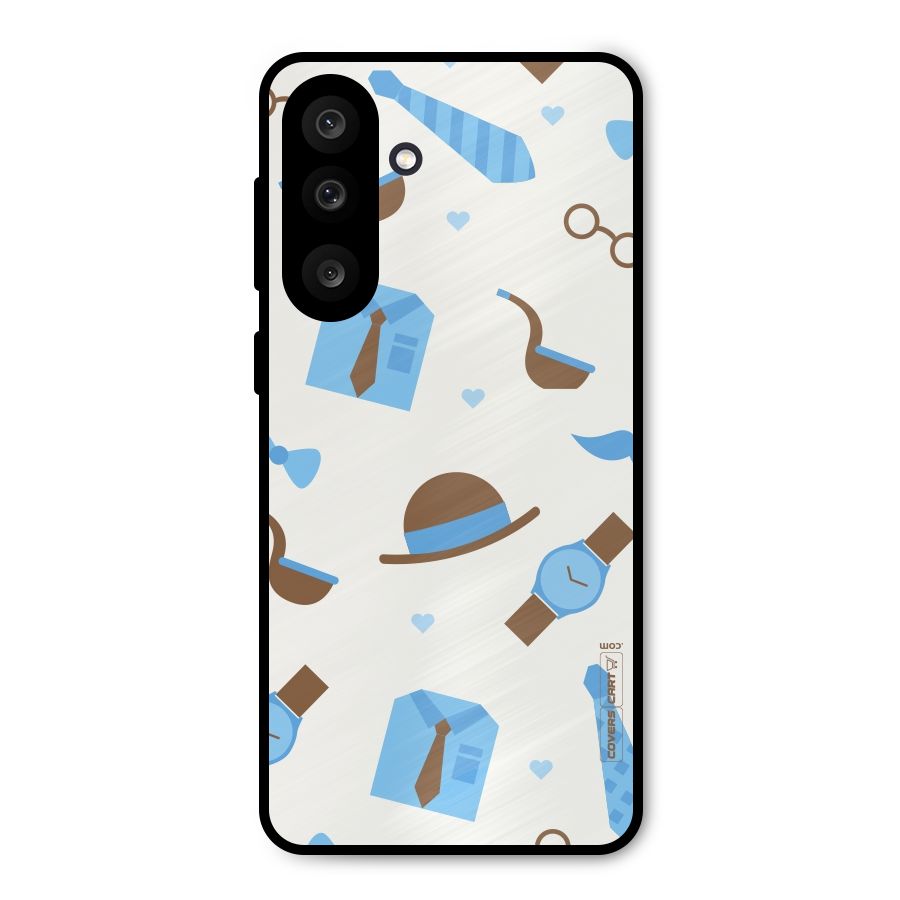 Pipe Hat Watch Pattern Metal Back Case for Galaxy M56
