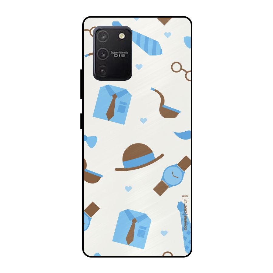 Pipe Hat Watch Pattern Metal Back Case for Galaxy S10 Lite