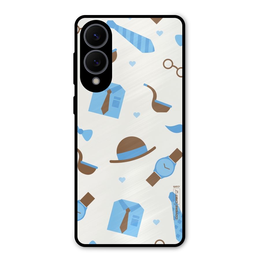 Pipe Hat Watch Pattern Metal Back Case for Galaxy S25 Edge