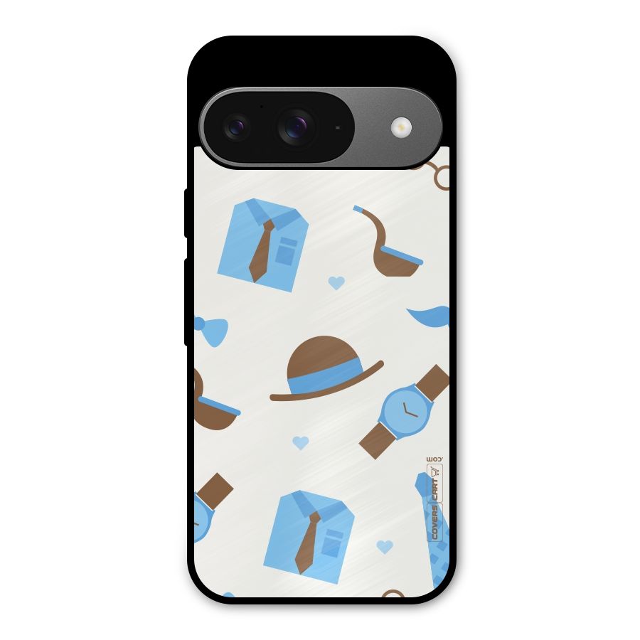 Pipe Hat Watch Pattern Metal Back Case for Google Pixel 9