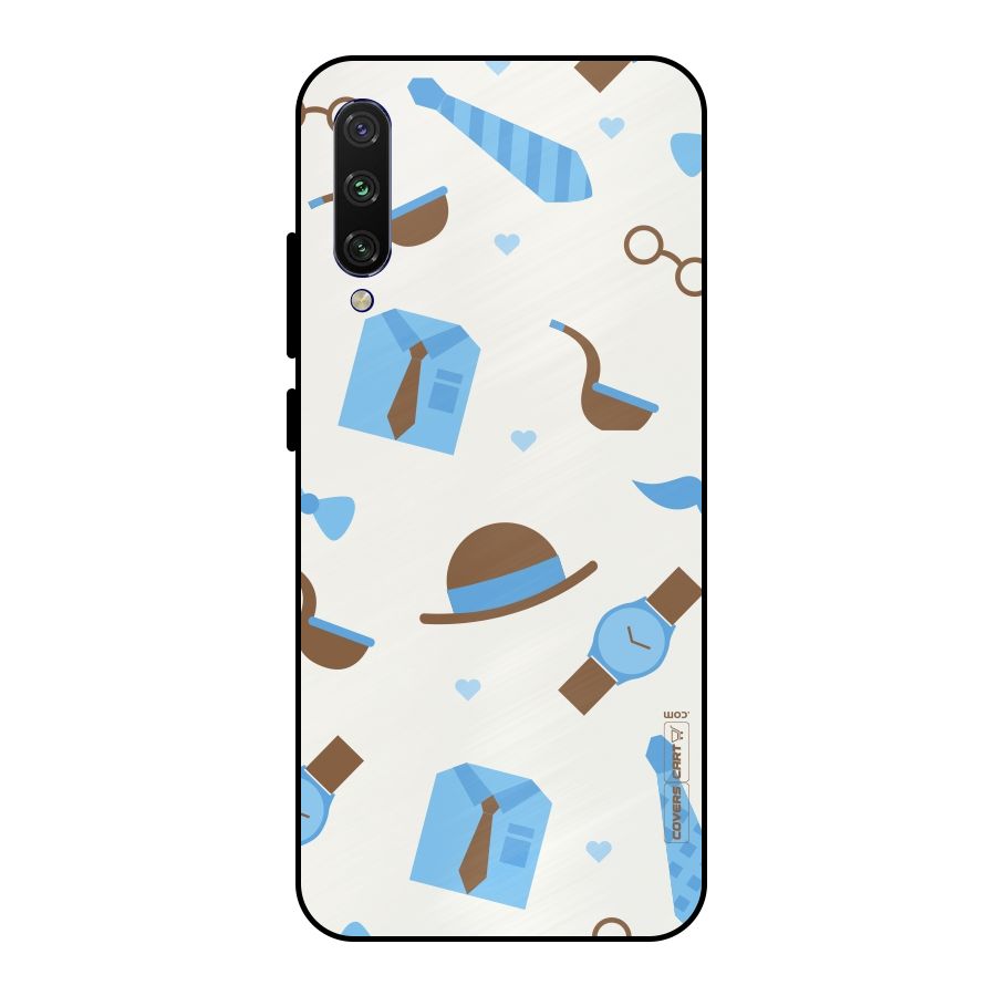 Pipe Hat Watch Pattern Metal Back Case for Mi A3