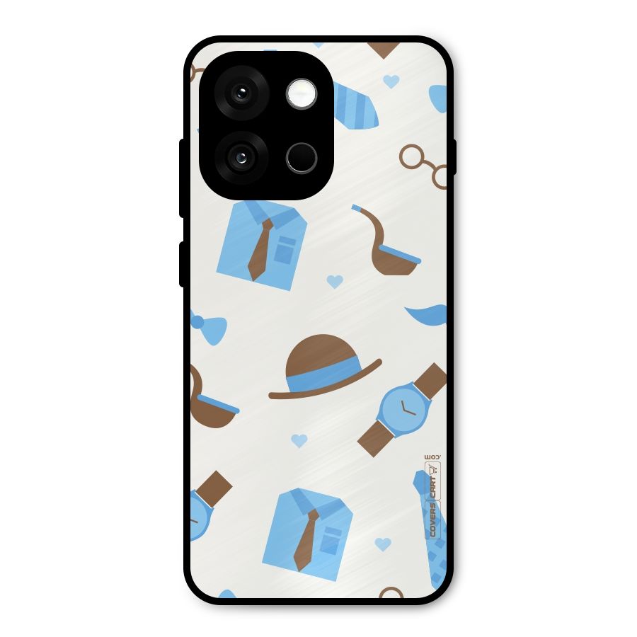 Pipe Hat Watch Pattern Metal Back Case for OnePlus 13s