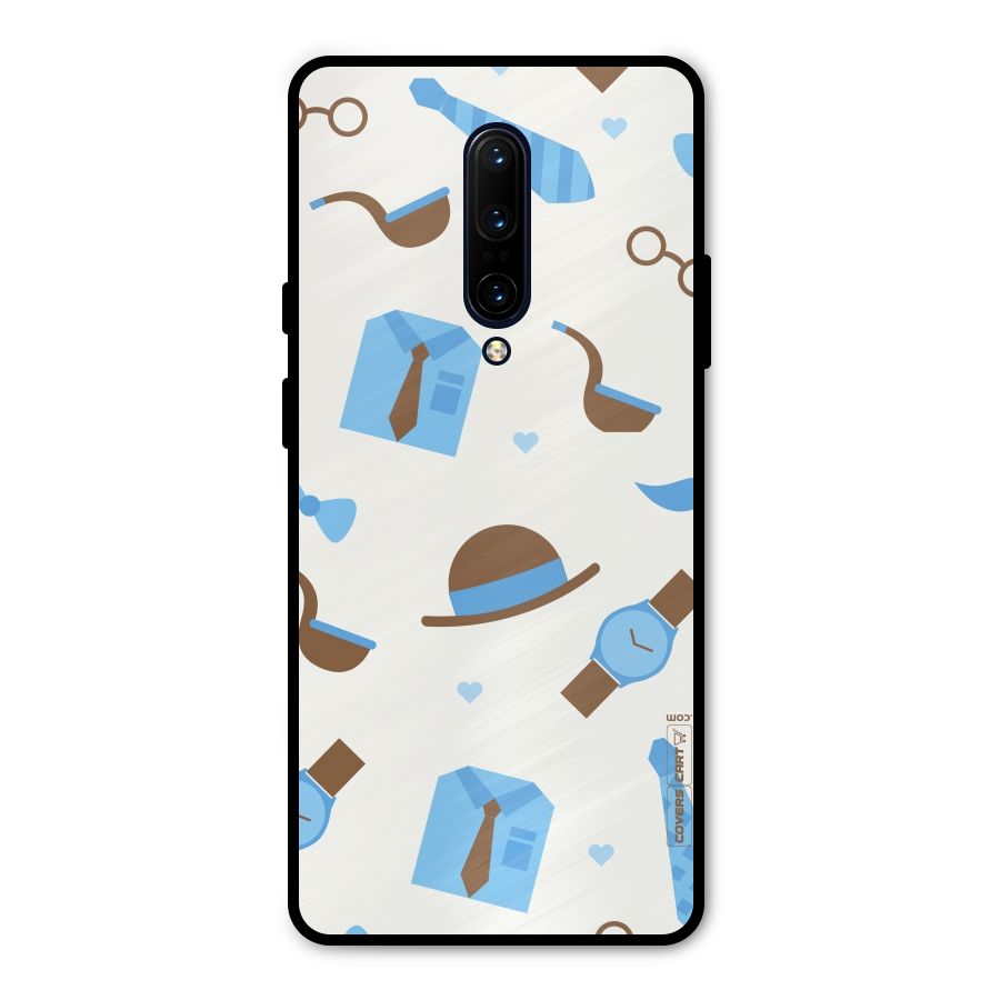 Pipe Hat Watch Pattern Metal Back Case for OnePlus 7 Pro