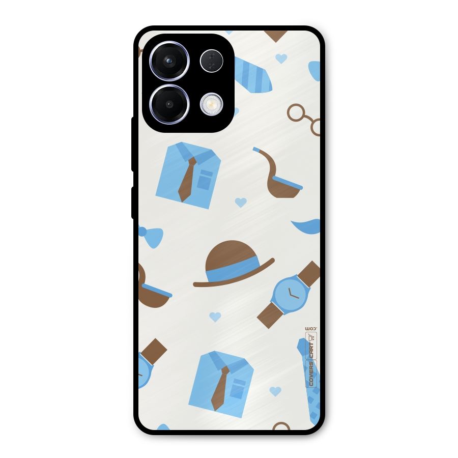 Pipe Hat Watch Pattern Metal Back Case for Oppo K13