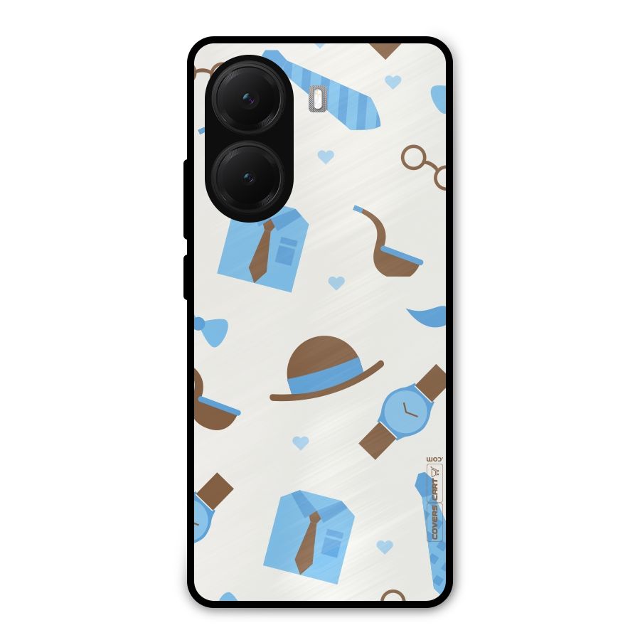 Pipe Hat Watch Pattern Metal Back Case for Poco X7 Pro