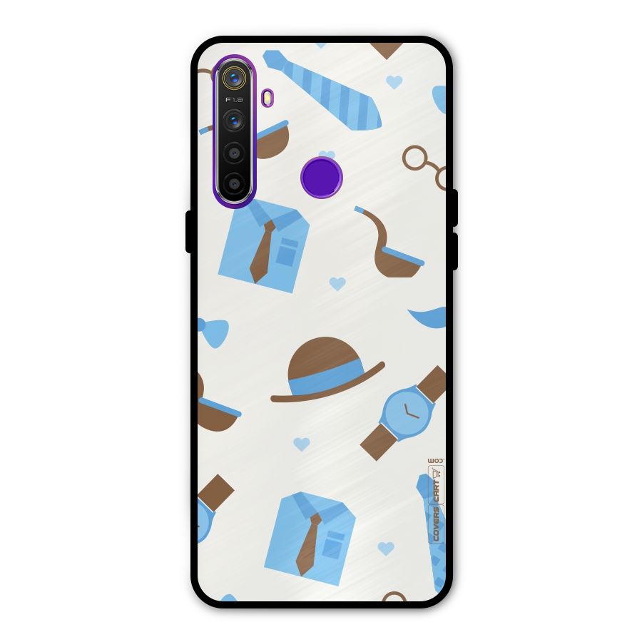 Pipe Hat Watch Pattern Metal Back Case for Realme 5i