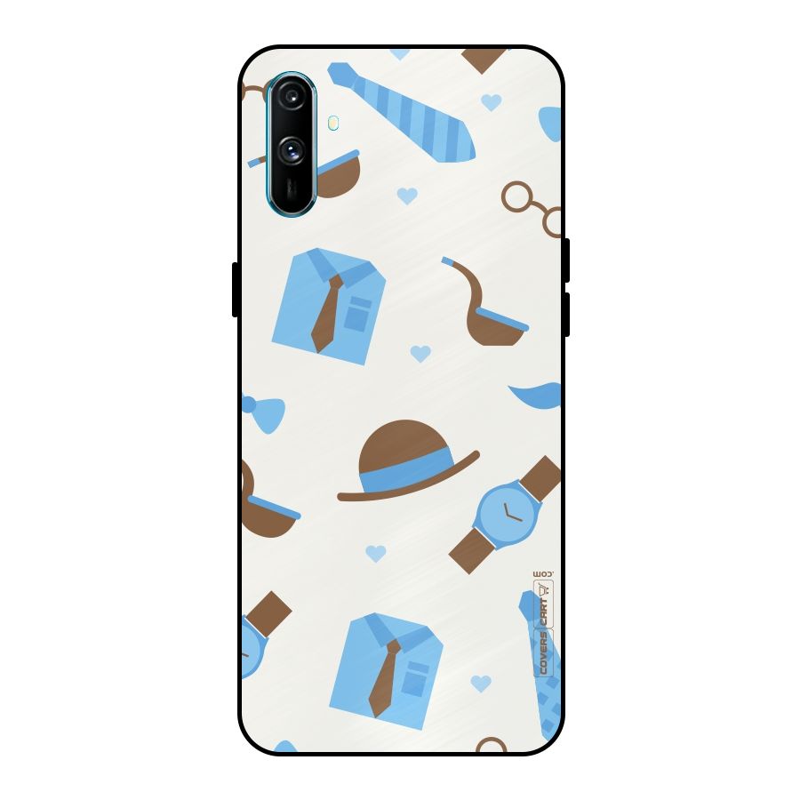 Pipe Hat Watch Pattern Metal Back Case for Realme C3